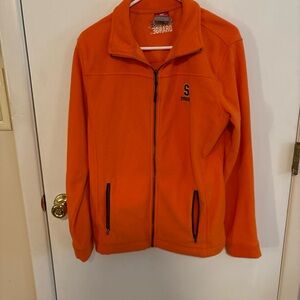 Colosseum Vibrant Orange Utility Jacket with Black Zippers